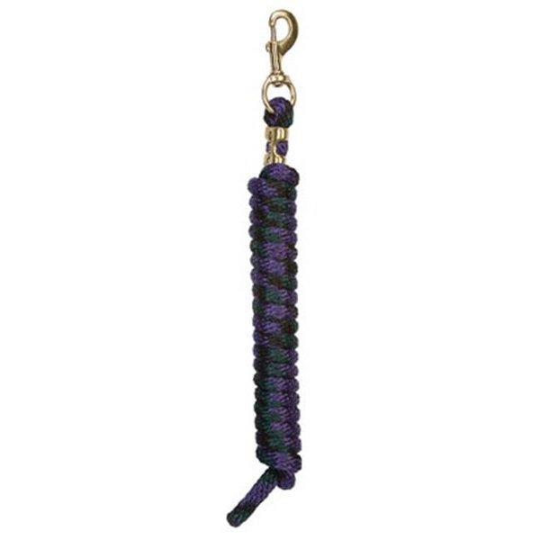 Weaver Leather Weaver Leather 35-2100-B7 10 ft. Braided Poly Lead Rope - Purple; Hunter Green & Black 149242